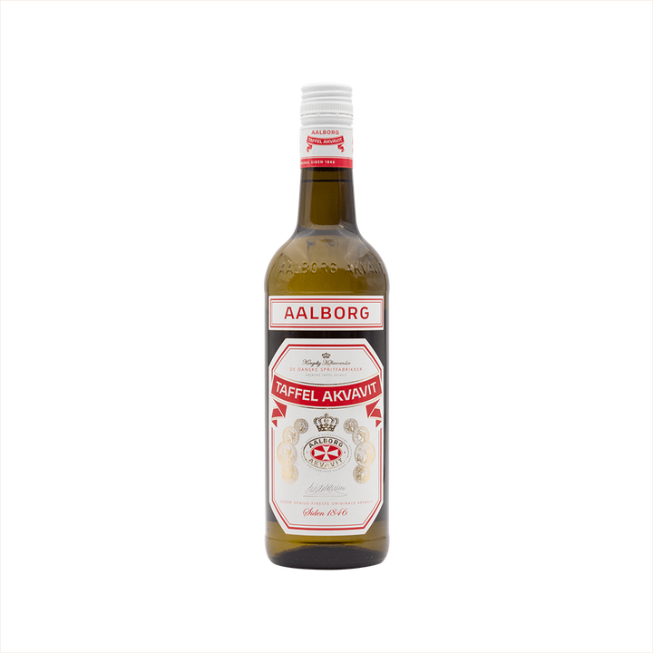 Buy Aalborg Taffel Akvavit Online - Scandinavian Liquor | Curiada bottle from Aalborg Akvavit tradition