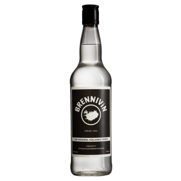 Brennivin bottle from Ölgerðin Brennivín Works