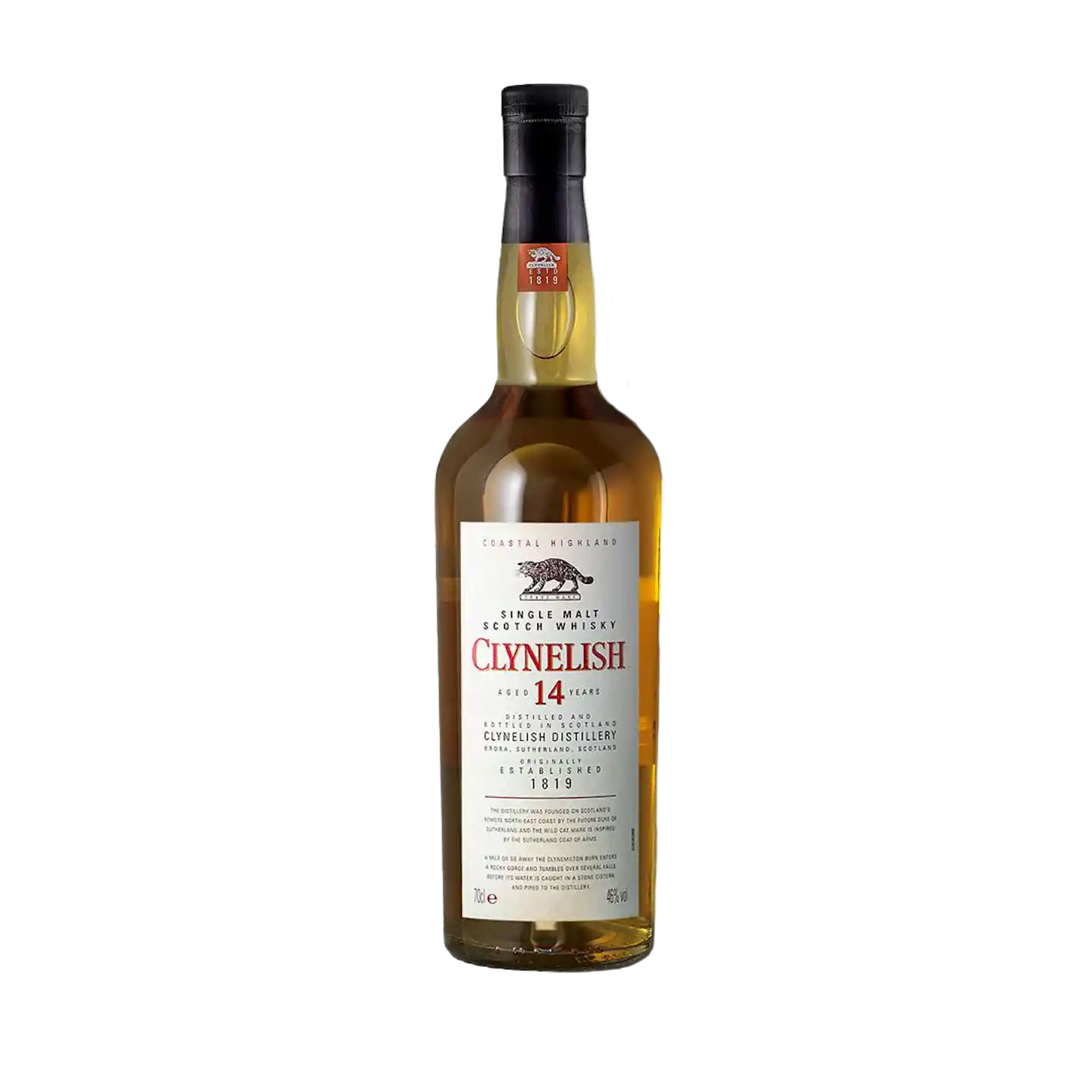Clynelish 14 Year Old Single Malt Scotch Whisky bottle from Clynelish Distillery