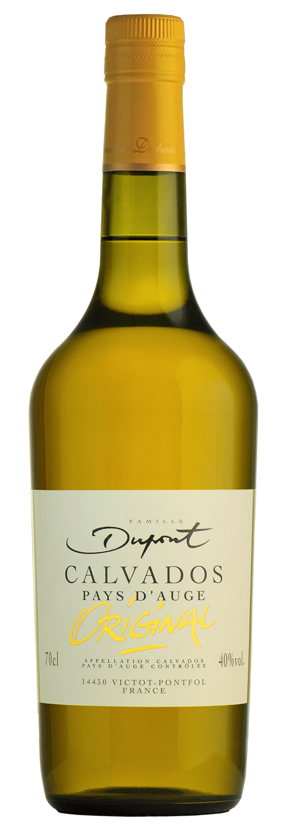 Calvados Original - A.O.C Calvados du Pays d'Auge - Domaine Dupont - 40° - 70 cl - Calvados - Les Vins Brunin-Guillier bottle from Domaine Dupont