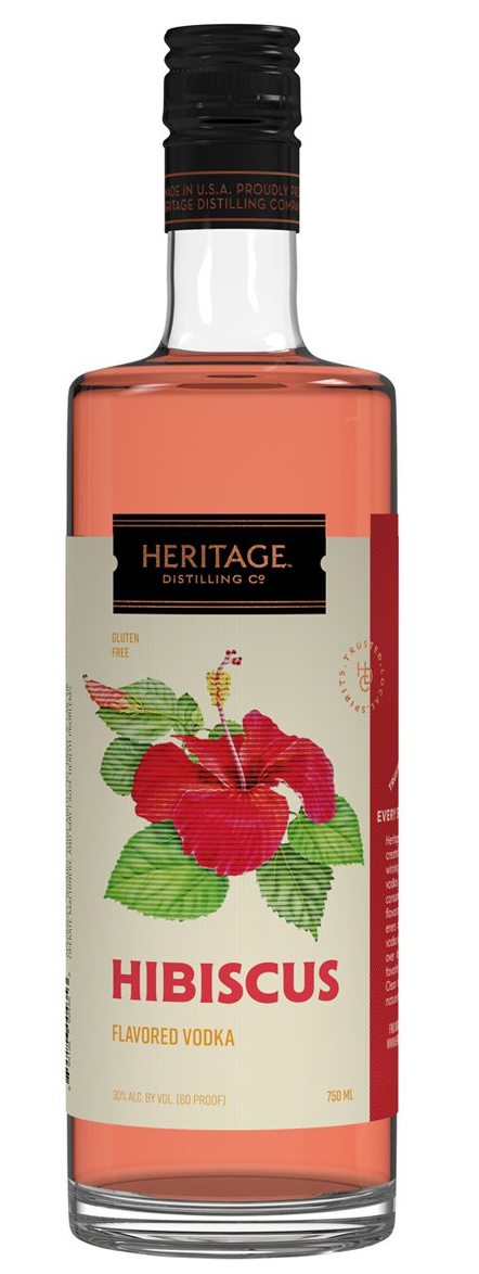 Heritage Hibiscus Vodka Review | Travel Distilled bottle from Heritage Distilling Co.