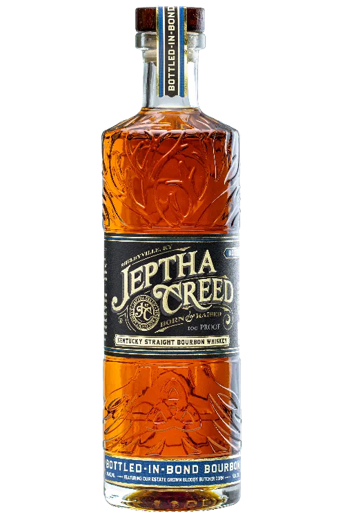 JEPTHA CREED RED WHITE AND BLUE STRAIGHT BOURBON | Whiskey bottle from Jeptha Creed Distillery