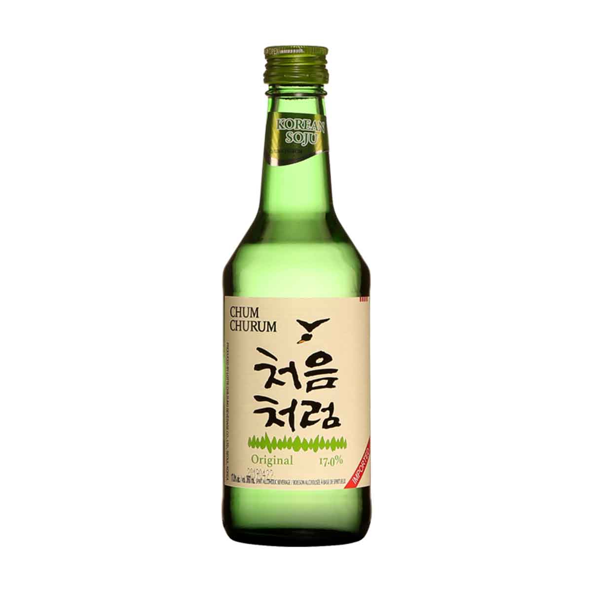 Chum Churum Original Soju 360ml bottle from Lotte Liquor Gangneung Factory