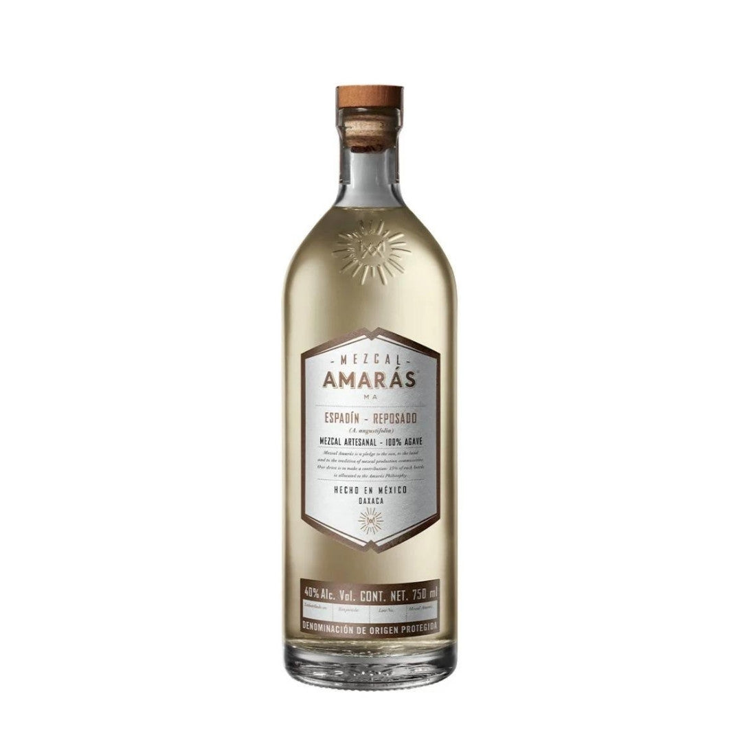 Amaras Mezcal Espadin Reposado 750mL – MMWL bottle from Mezcal Amarás Palenque