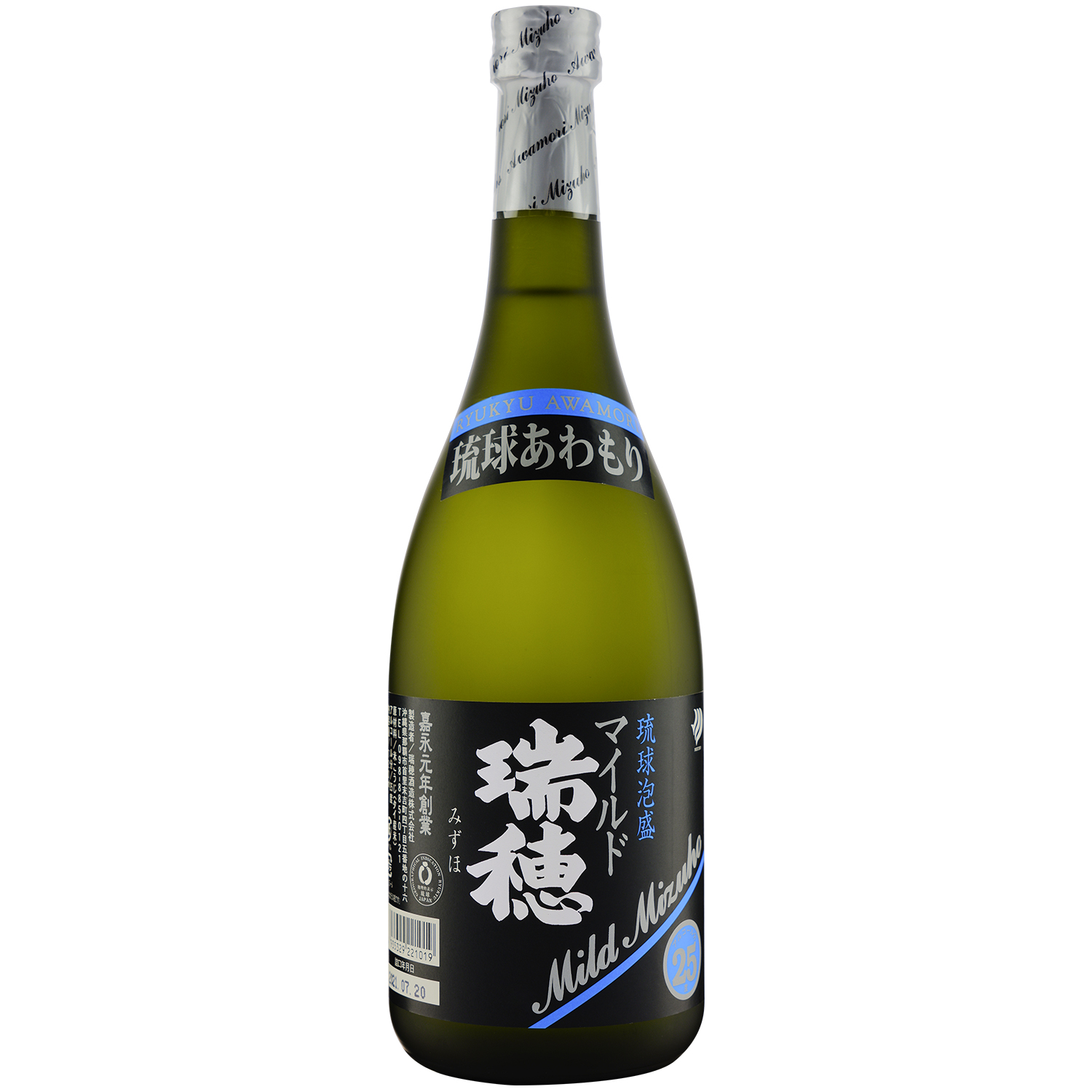琉球泡盛 マイルド瑞穂 25度 720ml | 瑞穂酒造 bottle from Mizuho Shuzo