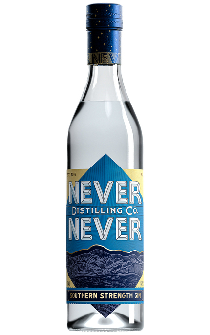 Never Never Southern Strength Gin bottle from Never Never Distilling Co.