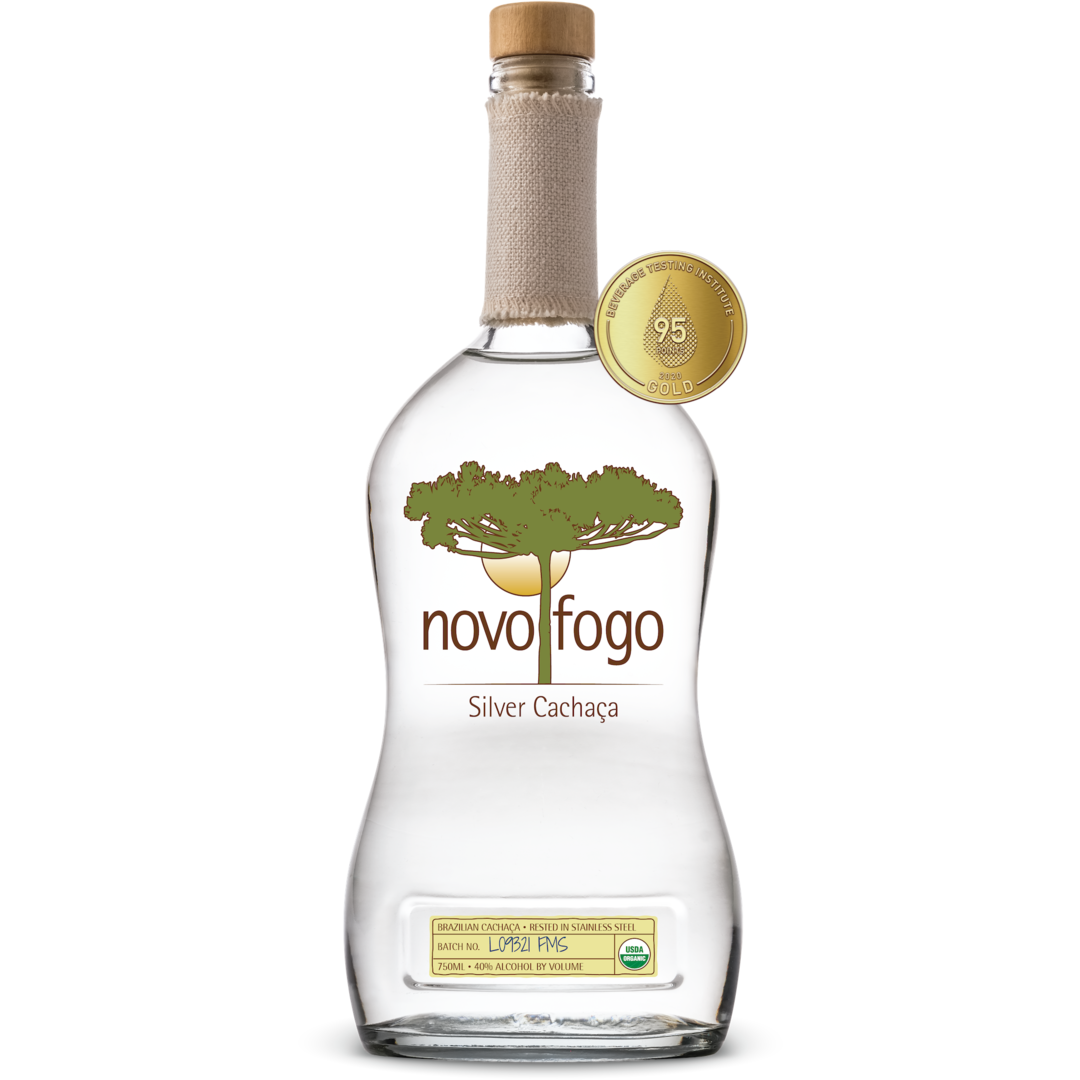 Novo Fogo Silver Cachaça bottle from Novo Fogo Distillery