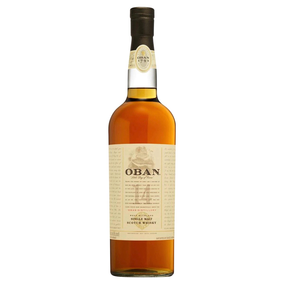 Oban 14 Year Old Single Malt Scotch Whisky bottle from Oban Distillery