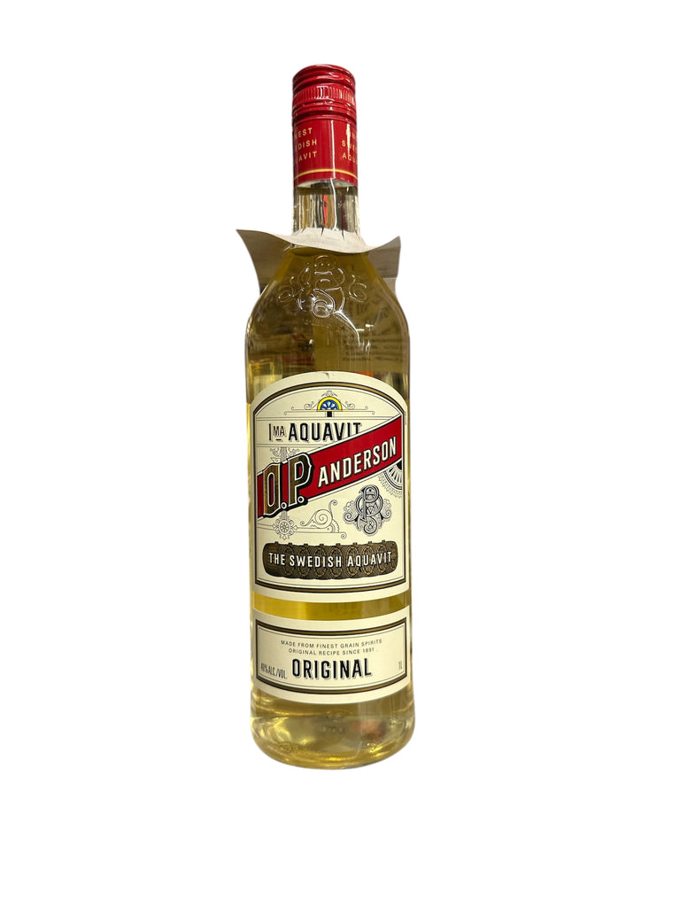 O.P. ANDERSON AQUAVIT – M&W INC bottle from O.P. Anderson Distillery