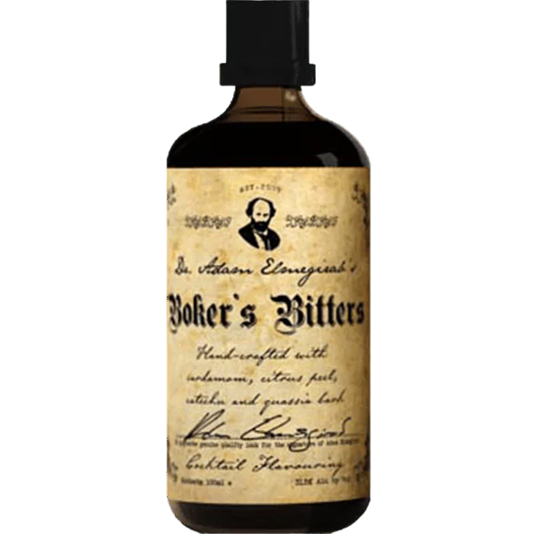 亞當博士 經典波克苦精Dr.Adam Elmegirab Boker's Bitter - 產品介紹 - 宸瀧菸酒量販｜提供紅酒、威士忌、高粱等多元酒款商品，滿足買酒需求。 bottle from Sazerac Bitters Works