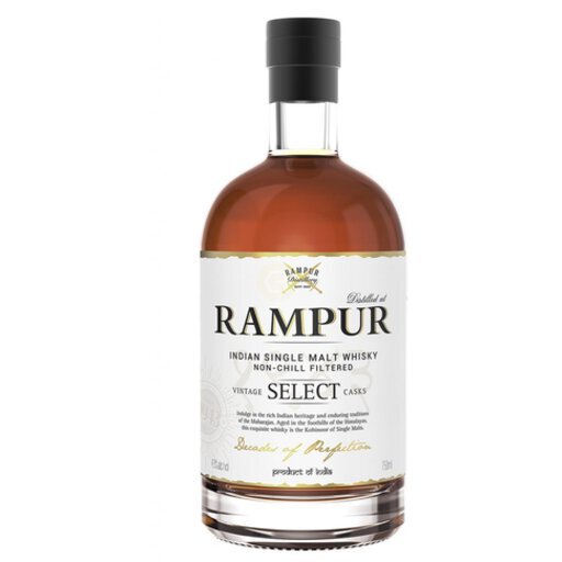 RAMPUR DOUBLE CASK SINGLE MALT INDIAN WHISKY 750ml | Liquor Store Online bottle from Rampur Distillery