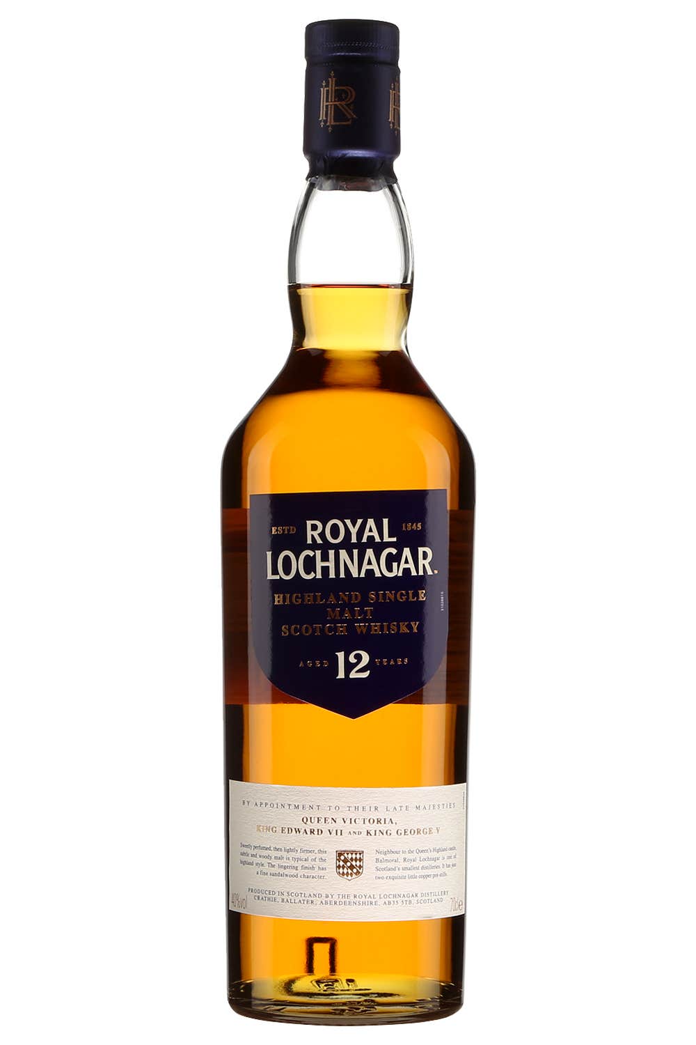Royal Lochnagar 12 Year Old Highland Single Malt Scotch Whisky bottle from Royal Lochnagar Distillery