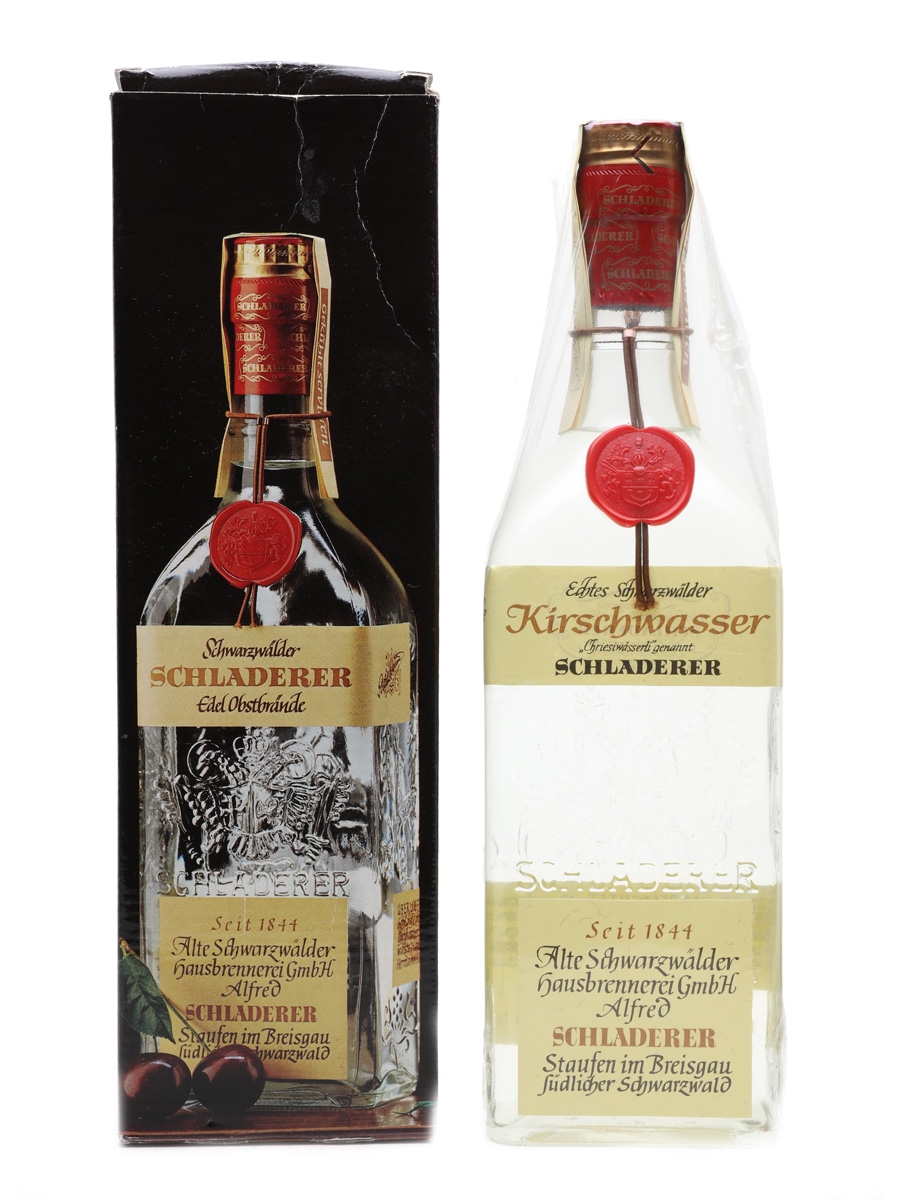 Schladerer Kirschwasser Eau De Vie - Lot 31170 - Buy/Sell Spirits Online bottle from Alfred Schladerer Alte Schwarzwälder Hausbrennerei