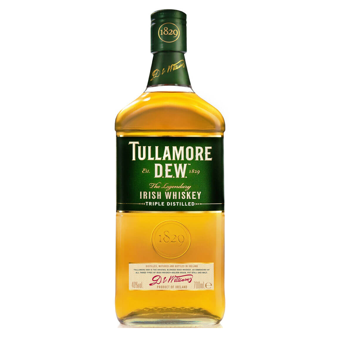 Tullamore DEW Triple Distilled Irish Whiskey [1000ml] bottle from Tullamore D.E.W. Distillery