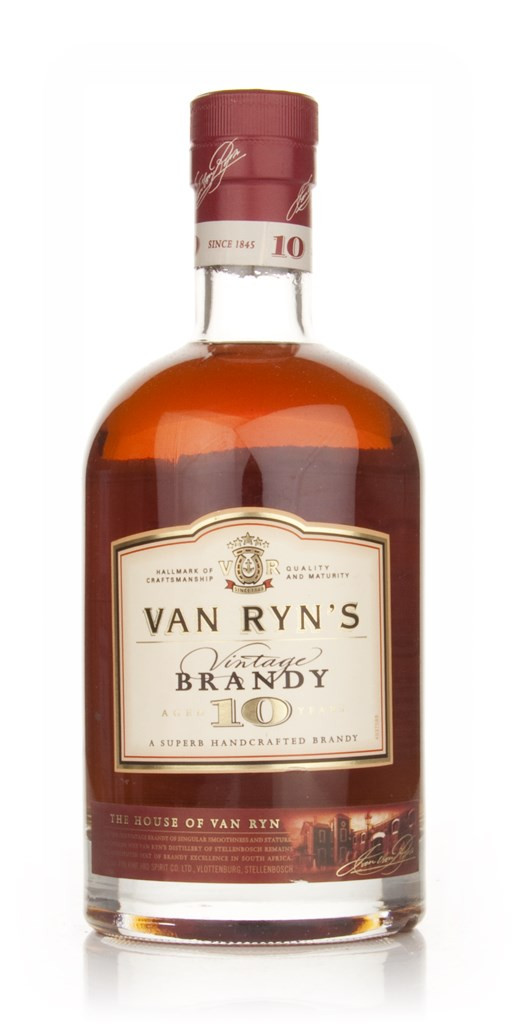 Van Ryn's 10 Year Old Vintage Brandy bottle from Van Ryn’s Distillery