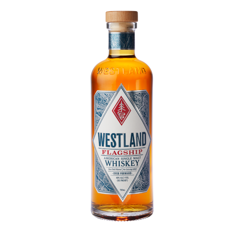 Westland Flagship American Single Malt Whiskey bottle from Westland Distillery